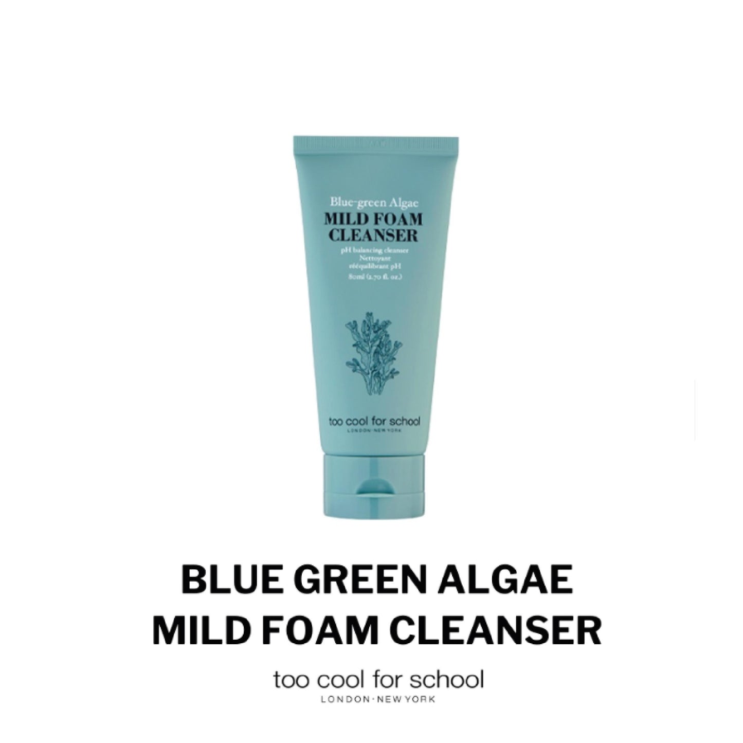 TOO COOL FOR SCHOOL Blue Green Algae Mild Foam Cleanser (80ml)