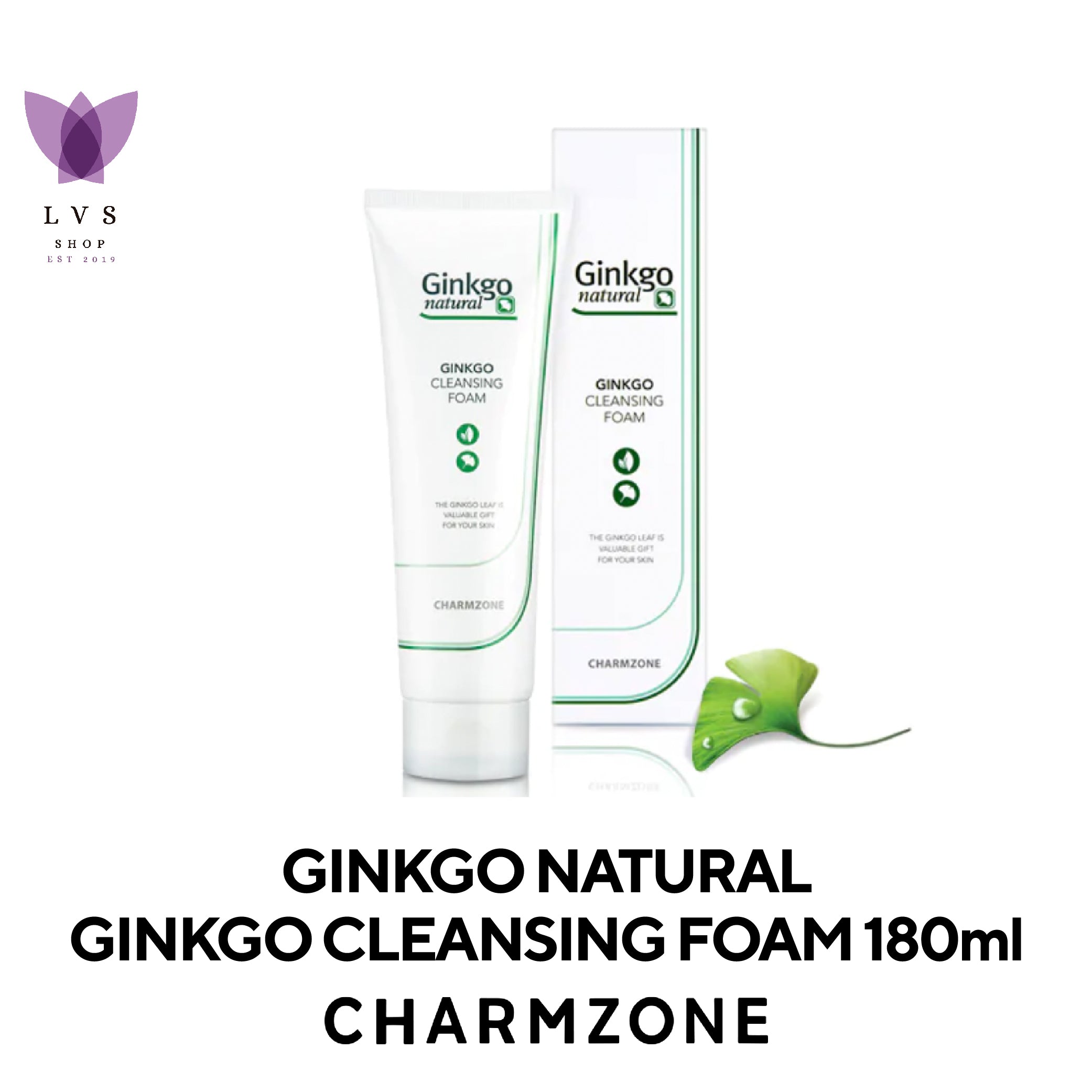 Charmzone Ginkgo Natural Cleansing Foam 180ml - LVS – LVS SHOP