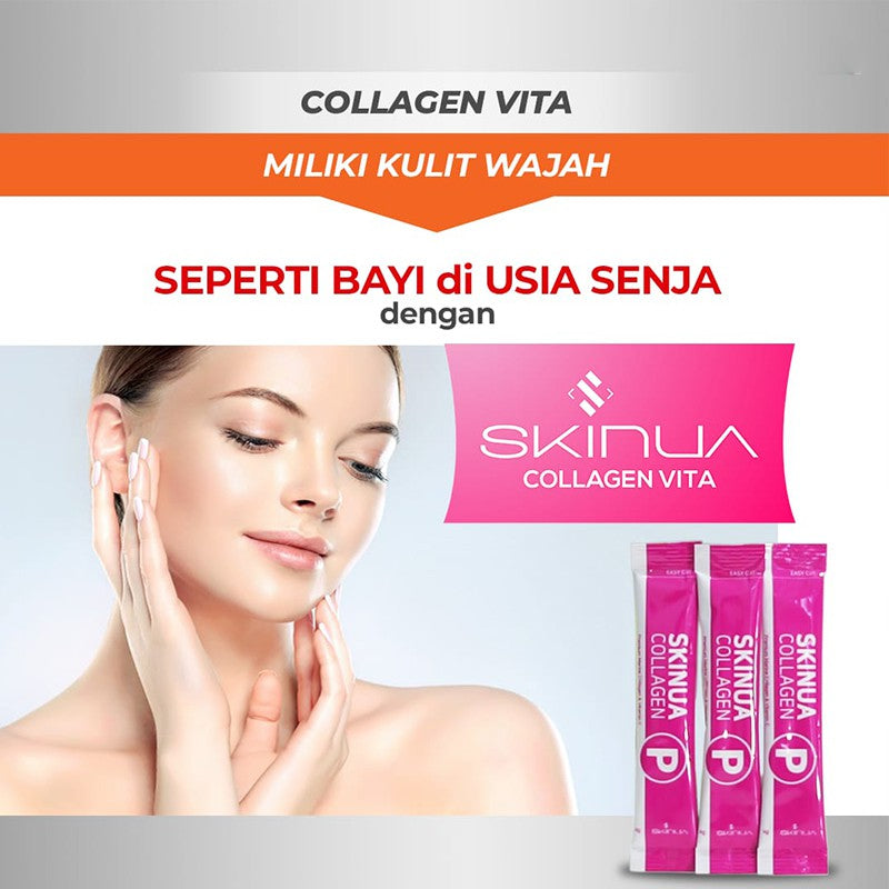 SKINUA Collagen Vita(7 atau 30 sachets) - Suplemen Kecantikan - Minuman Fish Collagen Korea LVS - LVS SHOP