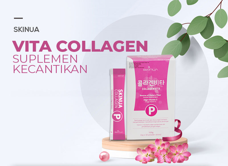 SKINUA Collagen Vita(7 atau 30 sachets) - Suplemen Kecantikan - Minuman Fish Collagen Korea LVS - LVS SHOP