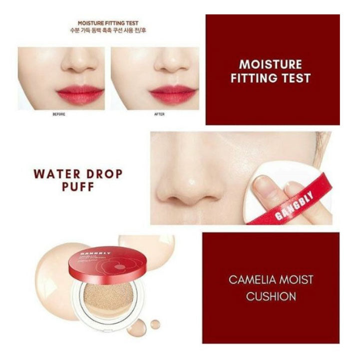 GANGBLY CAMELIA MOIST CUSHION SHADE 21 & 23 ORIGINAL PRODUK DARI KOREA - LVS SHOP