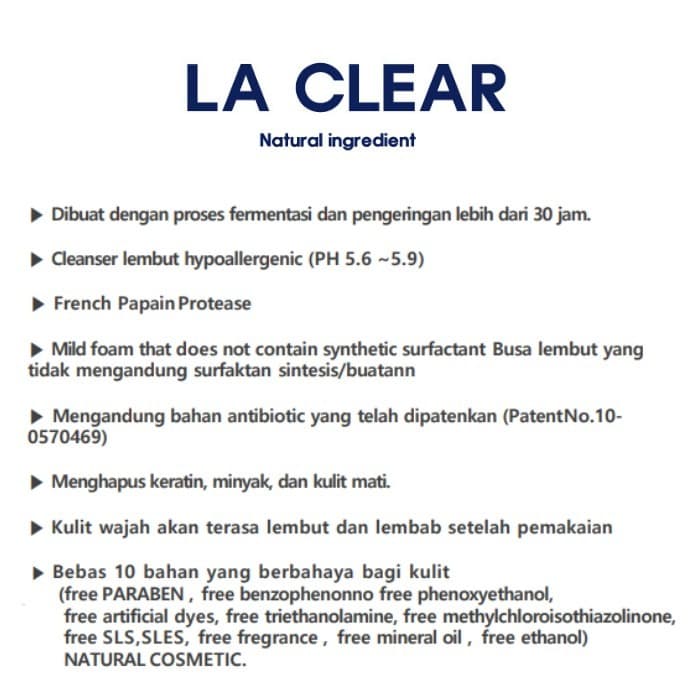 La Clear - Pure Mild Enzyme Powder Facial Wash (Travel Size 10 pcs) - LVS SHOP