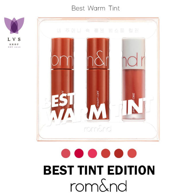 ROMAND (3PCS/1SET) BEST TINT EDITION - WARM / COOL TONE - 2 COLOR SET - LVS SHOP