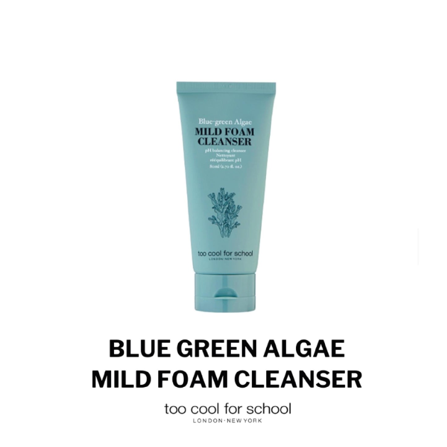 [NEAR ED] TOO COOL FOR SCHOOL Blue Green Algae Mild Foam Cleanser (80ml)