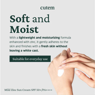 CUTEM Mild Zinc Sun Cream - LVS Shop