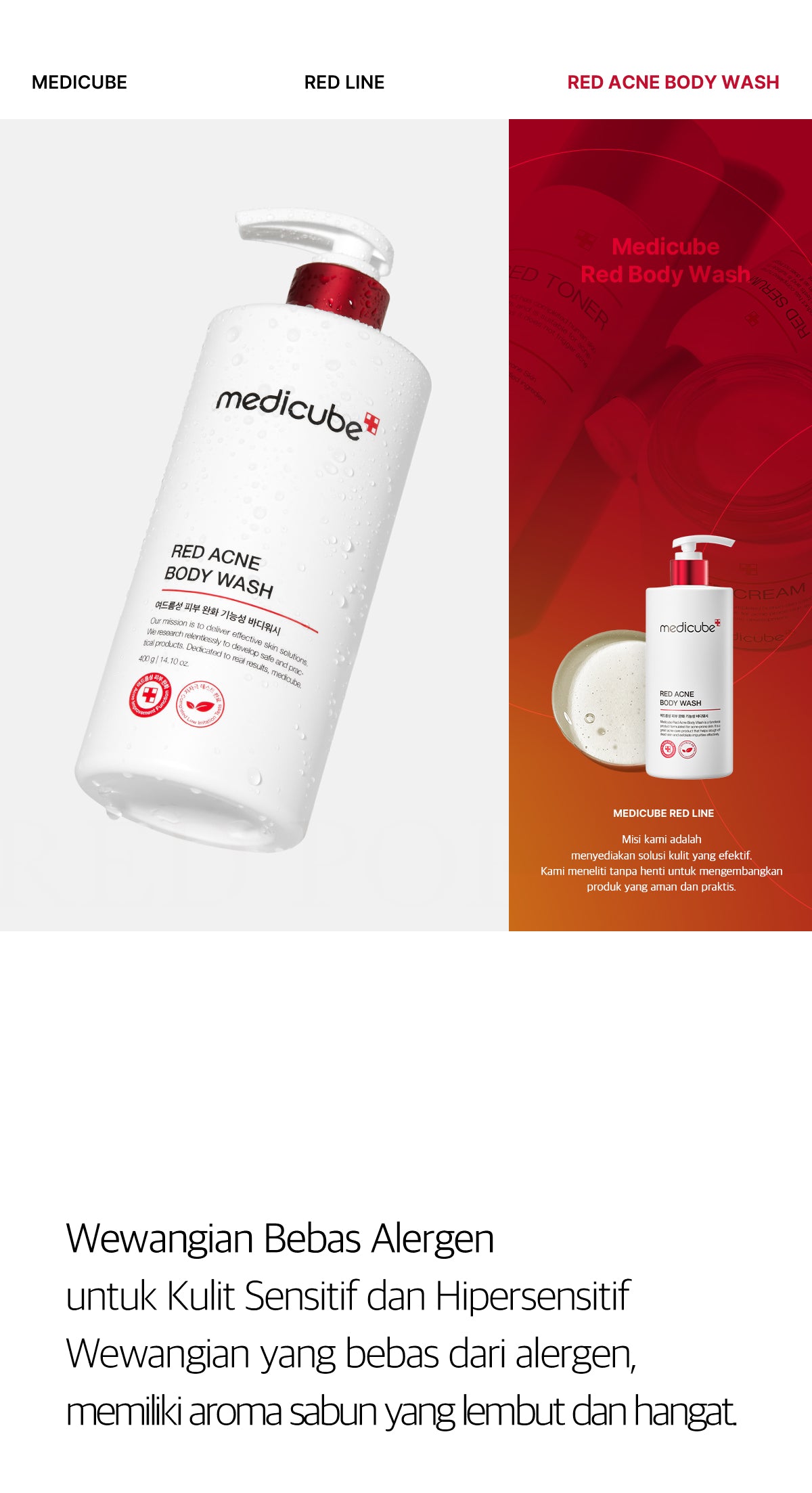 MEDICUBE Red Acne Body Wash (400ml)