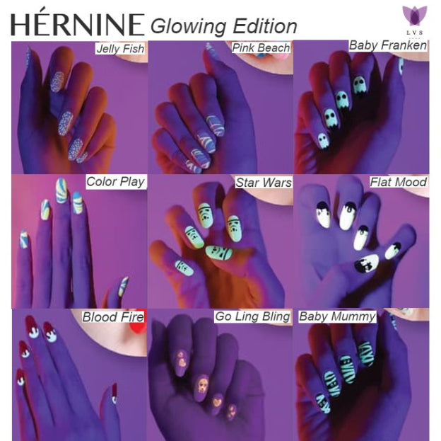 Hernine - Glow Edition Gel Nail Sticker (18 Varians) LVS Shop - LVS SHOP