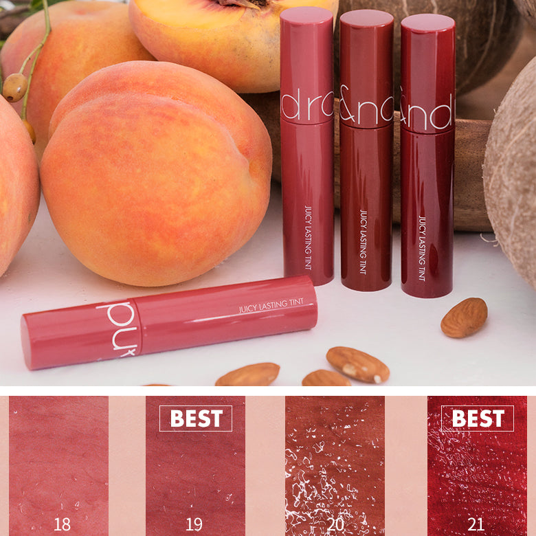 Rom&nd ROMAND Juicy Lasting Tint 18 Mulled Peach Ripe Fruits Series Vivid  color Juicy & Glossy Finish Long-lasting K-Beauty