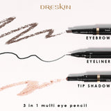 DRESKIN - 3 In 1 Multi Eye Pencil (3 Color) - LVS SHOP