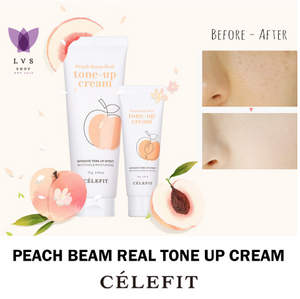 [BPOM Ready Stok] CELEFIT - Peach Beam Real Tone Up Whitening Cream (30gr / 70gr) LVS Shop - LVS SHOP